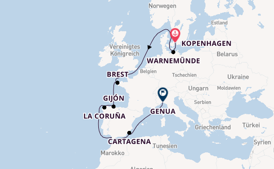 Westliches Mittelmeer ab Kopenhagen, Dänemark auf der MSC Splendida