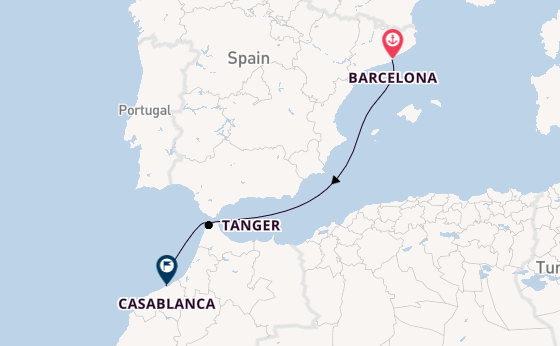Noord-Afrika vanaf Barcelona, Spanje met de EXPLORA II