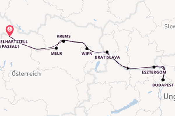 In 8 Tagen nach Engelhartszell (Passau) über Wien