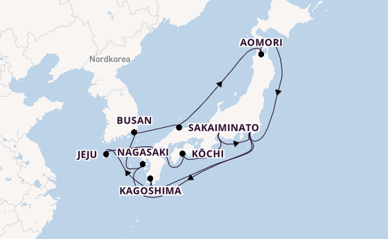 Japan ab Tokio, Japan auf der Sapphire Princess