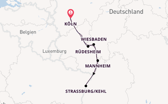 Rhein ab Köln, Deutschland auf der MS RHEIN MELODIE