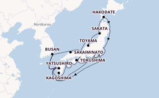 Japan ab Tokio, Japan auf der Diamond Princess