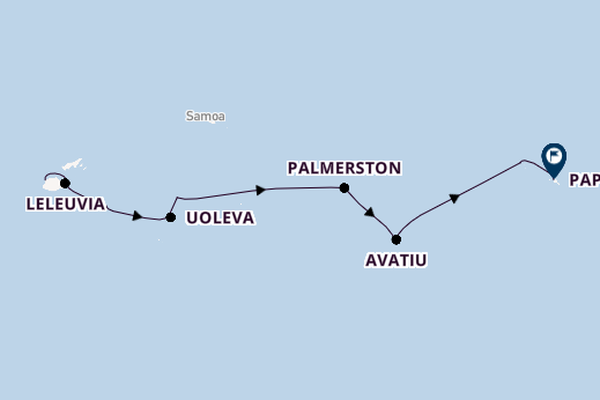 Polynesië vanaf Lautoka, Fiji met de Silver Cloud