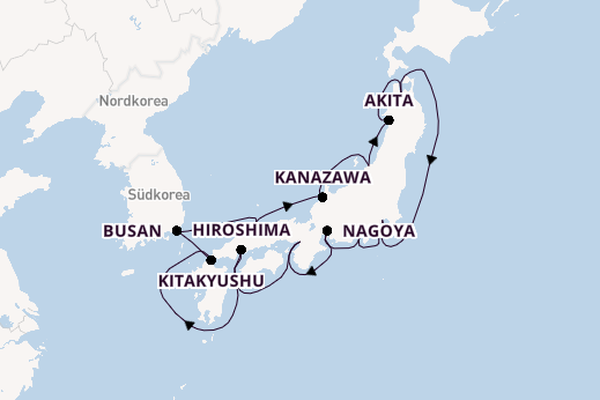 Azamara Pursuit - Japans Schätze zwischen Metropole, Meer & Magie