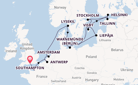 British Isles from Southampton, England with the Seven Seas Mariner