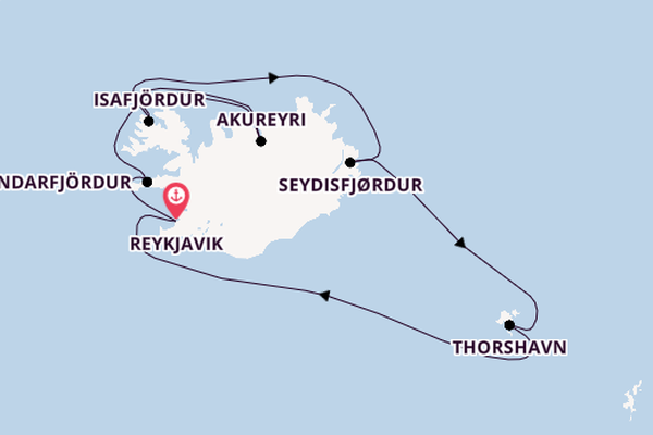 Arktis ab Reykjavik, Island auf der Norwegian Star