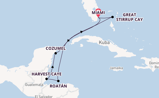 Karibik ab Miami auf der Norwegian Aqua