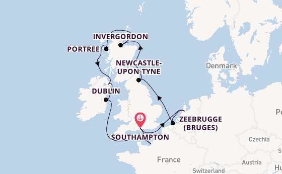 British Isles from Southampton, England with the Norwegian Star