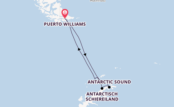 Antarctica vanaf Puerto Williams, Chili met de Silver Cloud