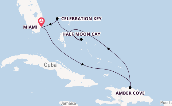 Caribbean vanaf Miami, Verenigde Staten met de Carnival Firenze