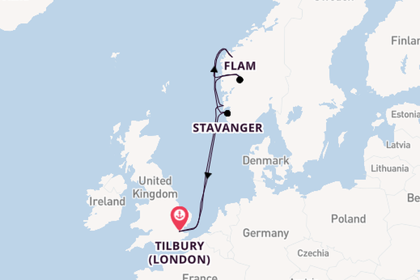 Expedition with Ambassador Cruise Line from Tilbury (London)