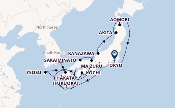 Japan from Yokohama (Tokyo), Japan with the Azamara Pursuit