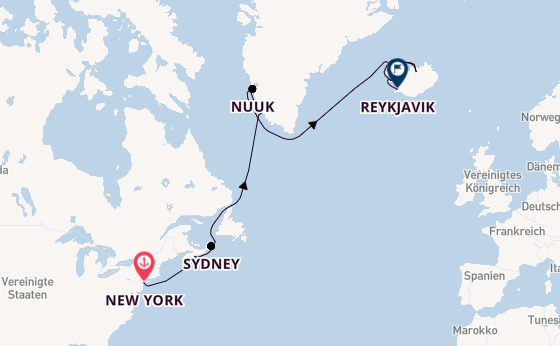 Transatlantik ab New York auf der Seven Seas Mariner