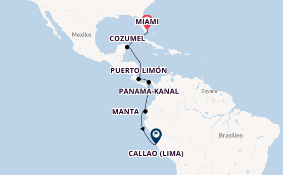 Mittelamerika ab Miami auf der Silver Ray