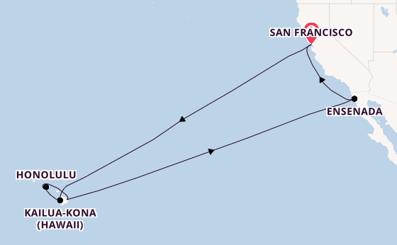 Polynesia from San Francisco, USA with the Ruby Princess