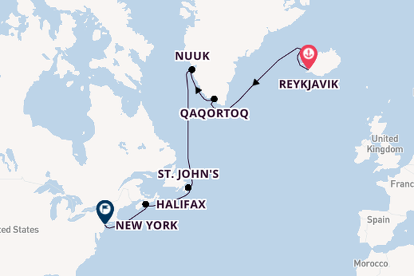 Transatlantic from Reykjavik, Iceland with the Valiant Lady