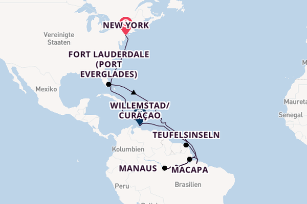 Südamerika ab New York auf der Volendam