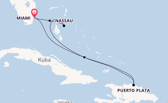 Karibik ab Miami auf der MSC Seashore