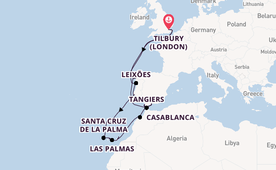 Cruise with Ambassador Cruise Line from Tilbury (London)
