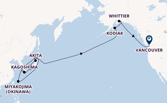 Transpacific from Yokohama (Tokyo), Japan with the Riviera