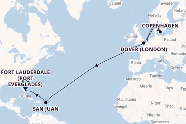 Transatlantic from Rotterdam, The Netherlands with the Volendam