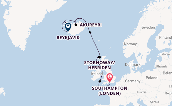 Verenigd Koninkrijk vanaf Southampton (Londen), Engeland met de EXPLORA V