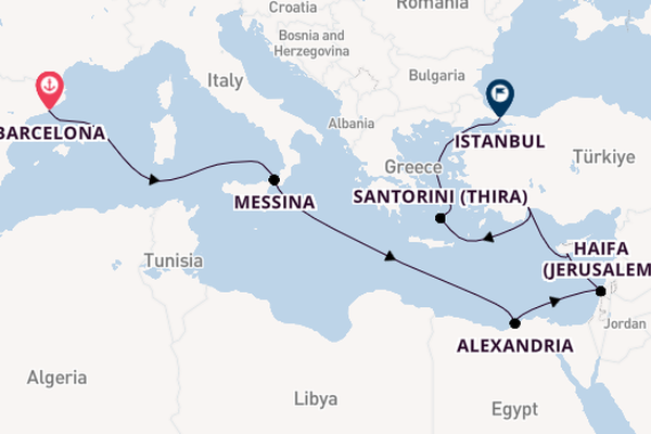 Mediterranean from Barcelona, Spain with the Seven Seas Grandeur