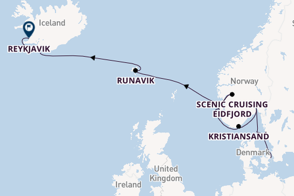 Norway from Copenhagen, Denmark with the Azamara Journey