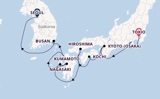 Japan ab Tokio, Japan auf der Celebrity Millennium
