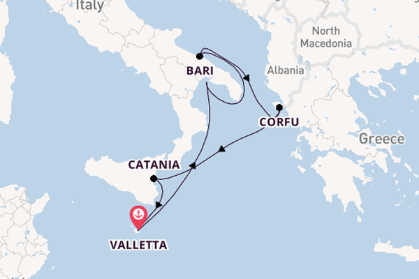 Western Mediterranean from Valletta, Malta with the Azura
