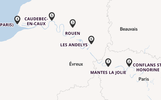 Seine ab Paris, Frankreich auf der Amadeus Diamond
