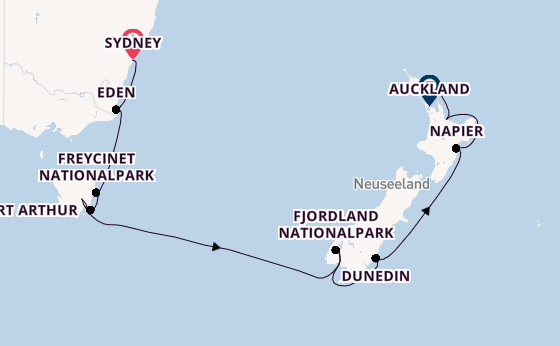 Australien und Neuseeland ab Sydney auf der Royal Princess