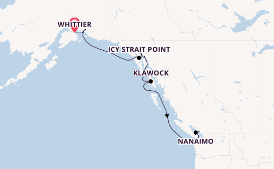 Alaska vanaf Whittier, Alaska met de Azamara Pursuit