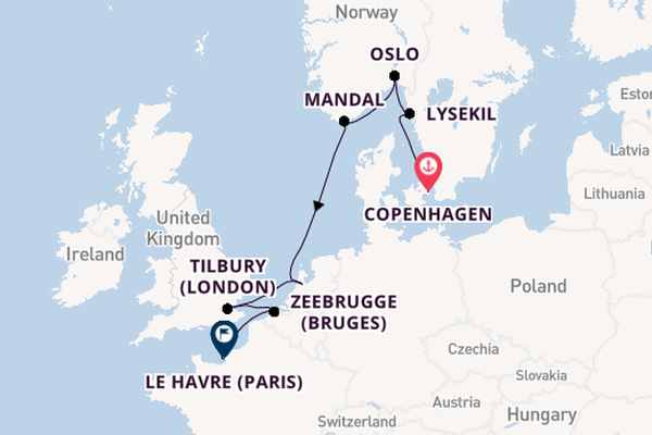 Norway from Copenhagen, Denmark with the Seven Seas Voyager