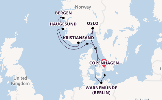 Norway from Copenhagen, Denmark with the MSC Magnifica