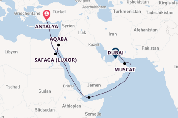 Kreuzfahrt mit der Mein Schiff 6 nach Dubai