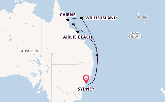 Australia from Sydney, Australia with the Carnival Adventure