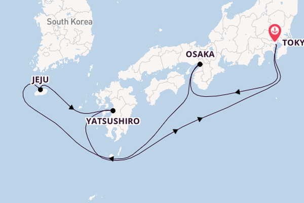 Japan from Tokyo, Japan with the MSC Bellissima