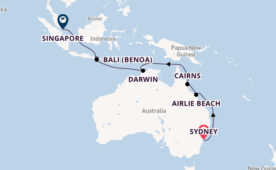 Australië vanaf Sydney, Australië met de Celebrity Solstice