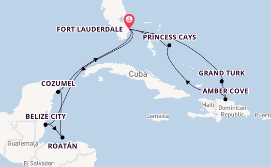 Caribbean vanaf Fort Lauderdale, Verenigde Staten met de Star Princess
