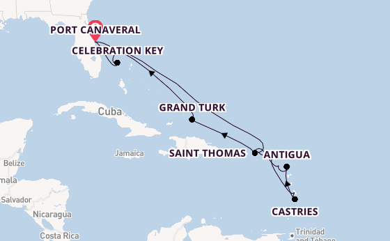 Caribbean from Port Canaveral, Florida with the Star Princess