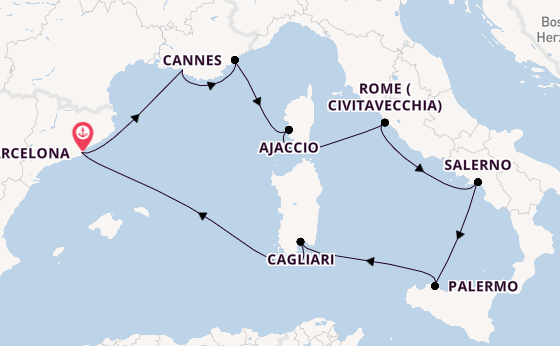 Italian, Spanish and French Rivieras