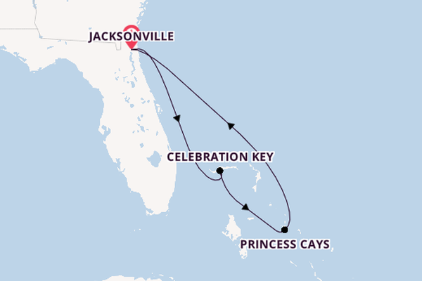 Caribbean vanaf Jacksonville, Florida Verenigde Staten met de Carnival Elation