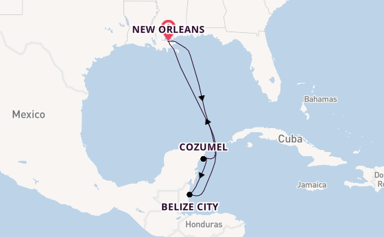 Westelijke Caraïben vanaf New Orleans, Verenigde Staten met de Carnival Liberty