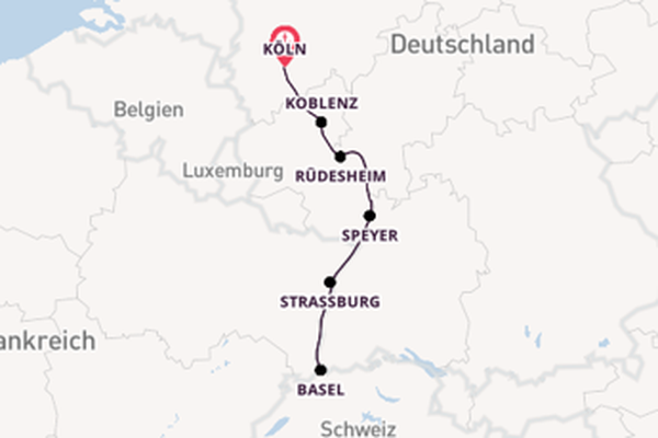 Von Köln über Speyer in 8 Tagen