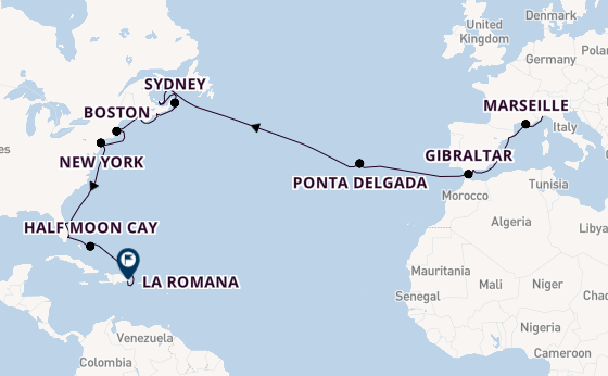 trans-Atlantisch vanaf Savona, Italië met de Costa Fascinosa