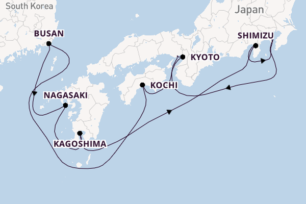 Japan from Yokohama (Tokyo), Japan with the Celebrity Millennium