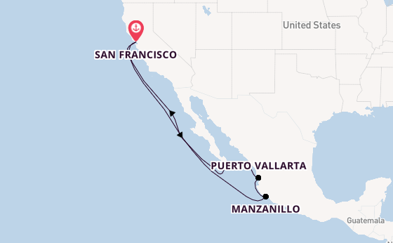Mexican Riviera from San Francisco, USA with the Ruby Princess