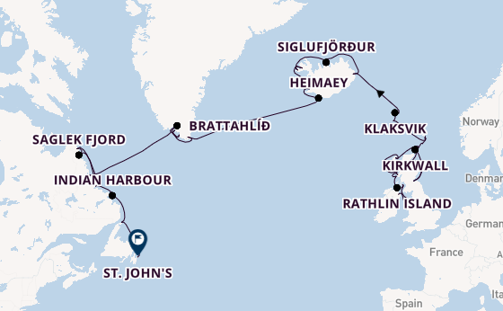 trans-Atlantisch vanaf Belfast, Noord-Ierland met de Sabourn Venture 