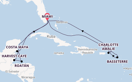 Karibik ab Miami auf der Allura 